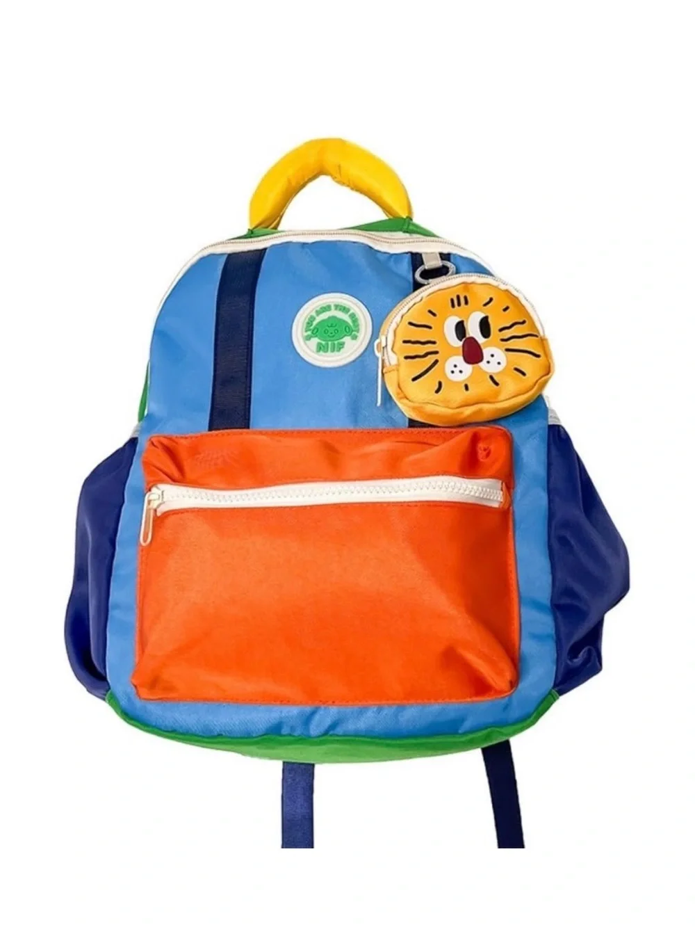 Cute Colorful Lightweight School 14in Backpack for Kid/Toddler Green Blue Orange